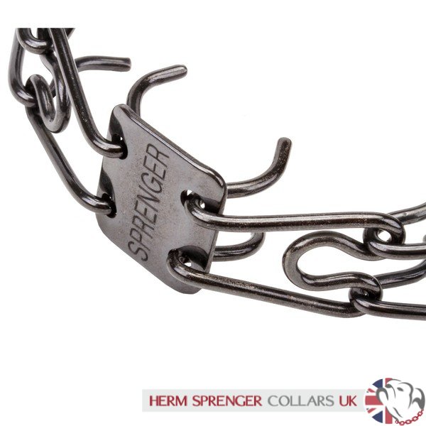 "Good Doggy Kit" Herm Sprenger Black 2.25 mm Dog Prong Collar with Buckle