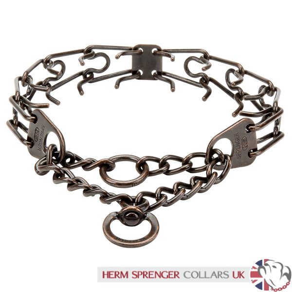 "Antique Treasure" Herm Sprenger Ultra Plus Prong Training Dog Collar 4 mm Antique Steel