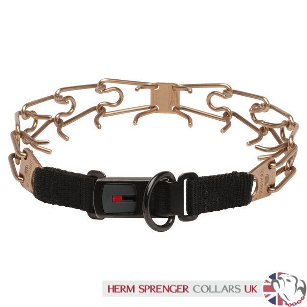 "Shiny Holder" Herm Sprenger 3.25 mm Curogan Dog Pinch Collar with Quick Release