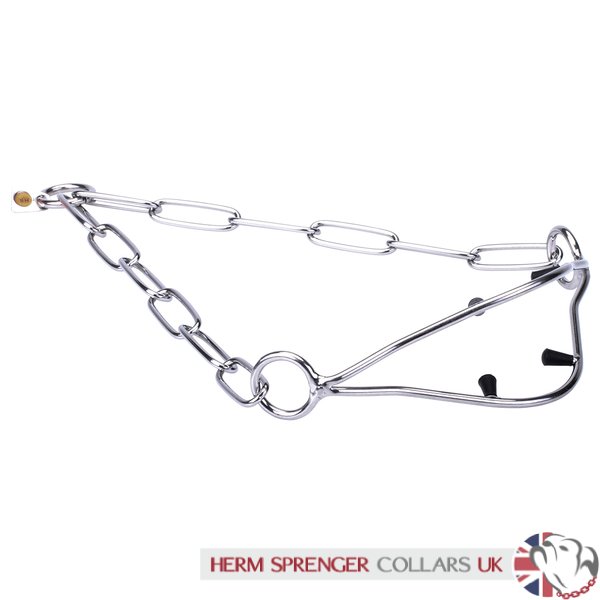 "Attention Concentrator" 3mm Stainless Steel Herm Sprenger Flat Link Show Collar for Dog