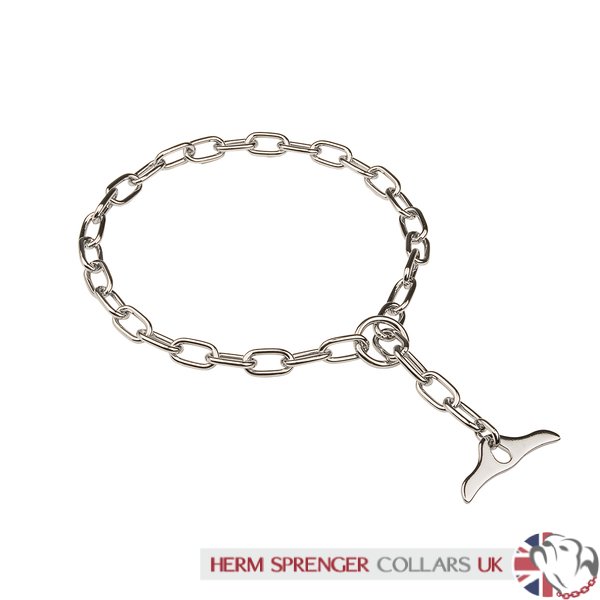 "Comfy Hold" Chrome Plated Toggle Chain Dog Collar, 3.25 mm