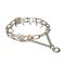 Uncoated Stainless Steel Prong Collar 4 mm with a Swivel Ring