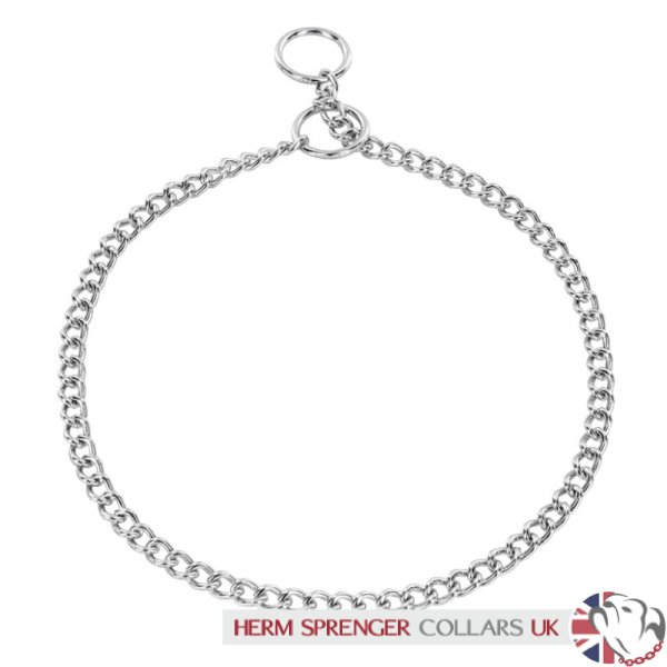 1.5 mm Extra Small Chain Dog Collar Choker by Herm Sprenger Chrome Plated
