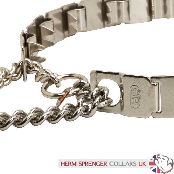"Touch of Tame" X-Large Herm Sprenger Prong Collar Stainless Steel Neck Tech SPORT