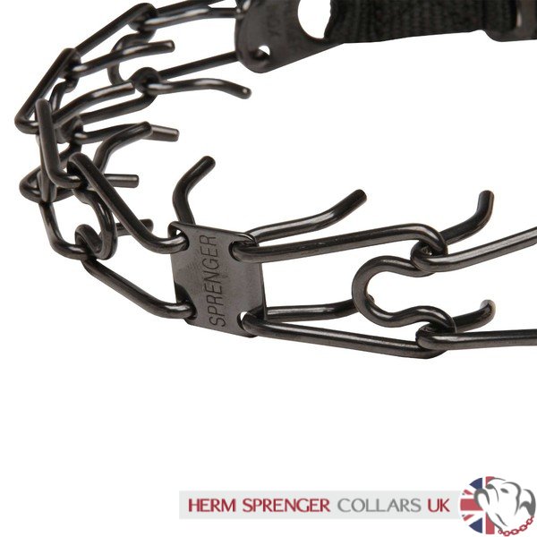 Herm sprenger black stainless steel prong collar sale