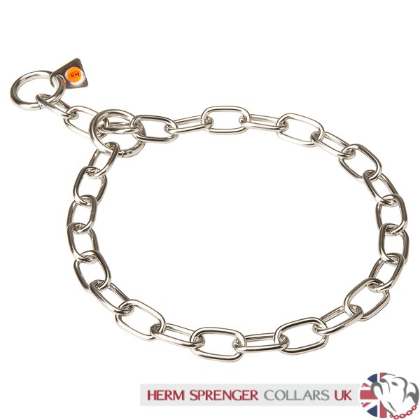 "Training Joy" Stainless Steel Fur Saver Choke Chain of 3 mm Wire Gauge