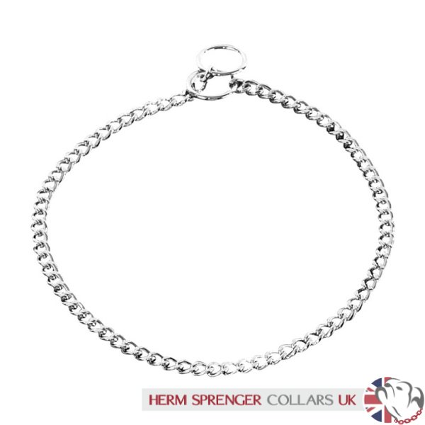 1.5 mm Herm Sprenger Flat Link Dog Collar for Small Dogs