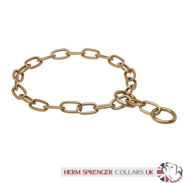 "Positive Influence" Herm Sprenger Curogan Collar with Medium Sized Links of 3 mm Wire Gauge