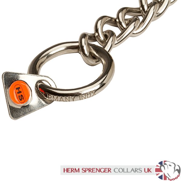 Stainless steel dog chain collar top