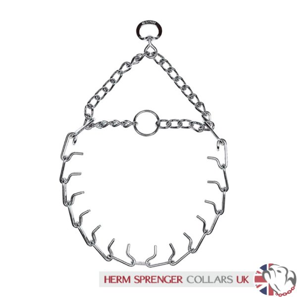 Herm Sprenger Prong Collar 3.0 mm Chrome Plated Steel with a Swivel Ring