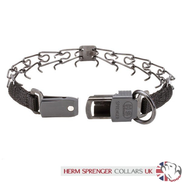 "Good Doggy Kit" Herm Sprenger Black 2.25 mm Dog Prong Collar with Buckle