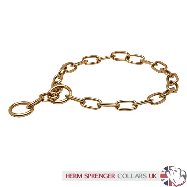 "Positive Influence" Herm Sprenger Curogan Collar with Medium Sized Links of 3 mm Wire Gauge