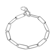 Long Link Dog Choke Chain 3mm Chrome Plated Steel Wire