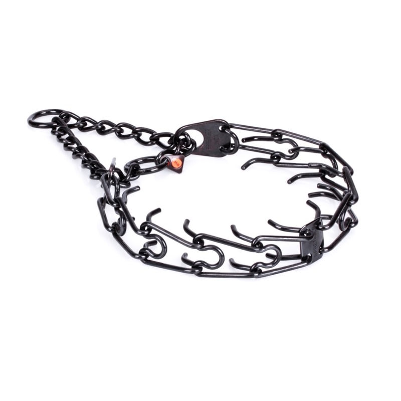 Profy Trainer Black Stainless Steel HS Sprenger 4mm Prong Collar for Large Dogs